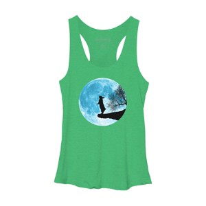 Women's Design By Humans Moon Bunny By Maryedenoa Racerback Tank Top - 1 of 3