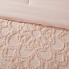 Lyngins Tufted Cotton Chenille Medallion Full/Queen Size Comforter Set, Shabby Chic Boho Bedding Set with 1 Comforter & 2 Shams, All-Season Quilt Set - 4 of 4