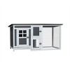 LAOTIES Outdoor Chicken Coop with Run,Weatherproof Wooden Hen House for 4-7 Chickens,Poultry Cage with Nesting Box And Ventilated Wire Mesh - 3 of 4