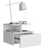 FONTOI Floating Nightstand with Drawer&Open Top Shelves, End Table for Living Room, Bedroom - 4 of 4