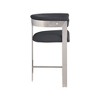 Meridian Furniture,Romeo Black Boucle Fabric Counter Stool, Set of 2 - 4 of 4
