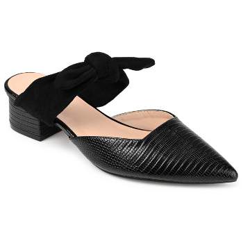 Journee Collection Womens Melora Slip On Pointed Toe Mules Flats