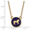 Black Bow Jewelry 14k Yellow Gold Plated Sterling Silver Delta Phi Epsilon Greek Life Necklace 18 Inch - 2 of 4