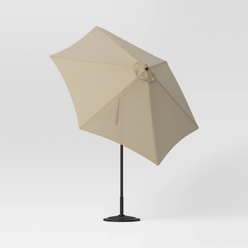 9' Round Outdoor Patio Market Umbrella with Black Pole - Threshold™, 4 of 8