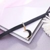 Black Choker Necklace for Women, Gold/silver Tone with Elegant Pendant. - 2 of 4