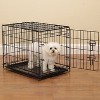 ProSelect Easy Crate Foldable Collapsible Wire Kennel for Medium Sized Dogs and Pets with Removable Divider and Tray, Black - image 2 of 4