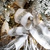 15'L Sullivans Christmas White Silver Sequin Ribbon, White-Silver - 3 of 3
