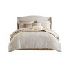 10 PCS King Luxury Jacquard Comforter Set Ivory - 2 of 4