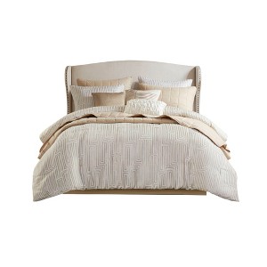 Emersyn 10 Piece Luxury Jacquard Comforter Set - 1 of 4