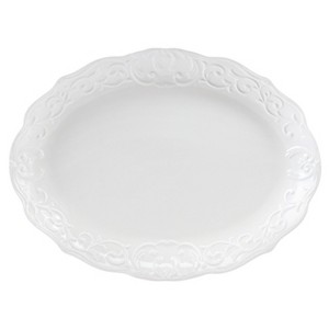 Gibson Home Bountiful Joy 18.75 x 14 Inch Durastone Oval Platter in White - 1 of 4