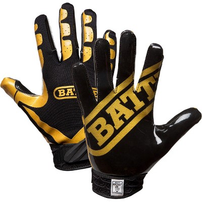 youth football gloves gold