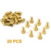 Unique Bargains M4 5+6mm Male Female Hexagonal Thread Brass Spacer Gold 20 Pcs - 3 of 4