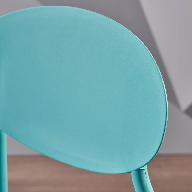 Set of 2 Gleneagle Plastic Chair Teal - Christopher Knight Home, 4 of 6