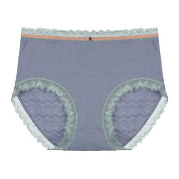 Agnes Orinda Women's Plus Size Lace Trim Cotton Brief Underwear Panties