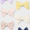 Girls' 6pk 'Crinkled/Ditsy' Bows - Cat & Jack™: Hair Styling, Fashion, Recycled Polyester - 3 of 3