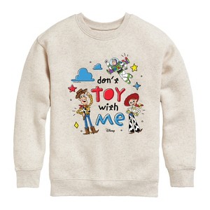 Boys' - Disney - Dont Toy With Me Graphic Long Sleeve Fleece Sweatshirt - 1 of 4