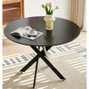 NicBex 42.1 Inch Mid-Century Round Dining Table with Cross Leg for 4-6 People,Dining Room,Living Room - 2 of 4