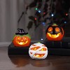 Mr. Halloween Trick or Treat LED Pumpkins - 3.5" - Set of 3 - 2 of 2