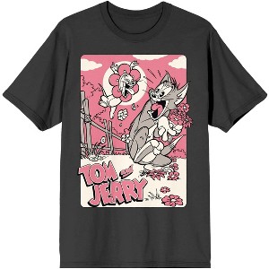 Tom and Jerry Classic Characters Men's Charcoal Graphic Tee - 1 of 1