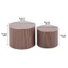 NicBex Modern Round Coffee Table Set of 2 with Inner Storage for Living Room and Office - 2 of 4