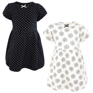 Hudson Baby Infant and Toddler Girls Cotton Dresses, Neutral Daisy - 1 of 4