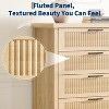 Fluted 5-Drawer Dresser, 42.9" Tall Chest of Drawers, Wood Clothes Storage Cabinet & TV Stand for Bedroom, Nursery, Living Room, White - 3 of 4