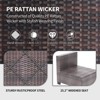 homfan 7 Piece Outdoor Patio Furniture Set, PE Rattan Conversation Sofa Set, Wicker Patio Set w/Thick Cushions & Glass Top Coffee Table - 3 of 4