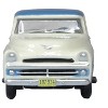 1957 Dodge D100 Sweptside Pickup Truck Ice Blue and Glacier White 1/87 (HO) Diecast Model Car by Oxford Diecast - 3 of 4