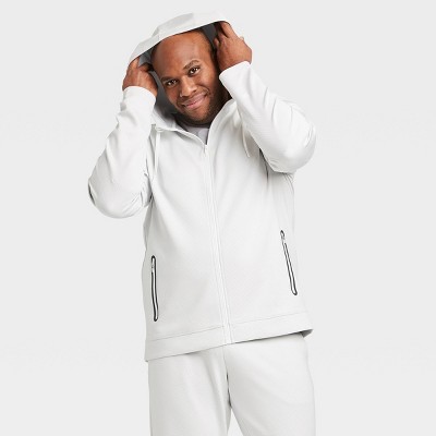 mens all white hoodie