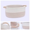 Unique Bargains Woven Handles Shelf Closet Storage Basket - 3 of 4
