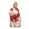 Old World Christmas Glass Blown Ornament for Christmas Tree, Snowy Pig - 4 of 4