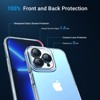 BONGEEK Designed for iPhone 13 Pro Case Clear, Transparent Shockproof Protective Bumpers Tempered Glass Phone Cases for iPhone 13 Pro 6.1 inch - 4 of 4