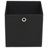 vidaXL Storage Boxes 4 pcs Non-woven Fabric 11"x11"x11" Black - 4 of 4