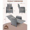 Electric Recliner Chair with Memory Function, Adjustable Single Recliner Sofa Lounge with Thick Seat Cushion and Backrest, PU Leather - 3 of 4