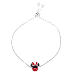 Disney Minnie Mouse Sterling Silver Icon Lariat Bracelet - 1 of 4