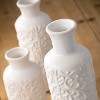 Set of 3 Ceramic Bud Vase 10", 7.5" & 5.5" White - 2 of 4