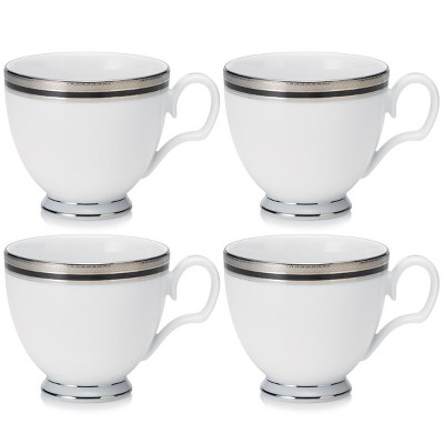 Noritake Austin Platinum Set of 4 Cups