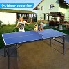 60" Foldable Ping Pong Table | Portable Indoor/Outdoor w/ Net | Blue 5ft Compact Design - 4 of 4