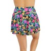 Calypsa Women's High Waisted Chlorine Resistant Flowy Swim Skirt With Attached Shorts - 2 of 4