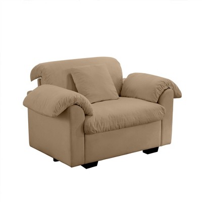 NicBex Velvet Accent Chair,Upholstered Living Room Chairs with Storage Function Cushion and Pillows,Cozy Armchair,Accent Chairs for Living Room