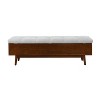 Crystal Upholstered Mid-century Flip Top Storage Bench with Storage Organizer and Decorative Drawers  | ARTFUL LIVING DESIGN - 4 of 4