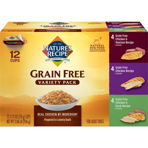 Natures Recipe Grain Free Chicken Duck Venison Wet Dog Food - 275oz12ct Variety Pack Target