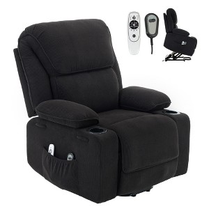 Electric Power Lift Recliner Chair Sofa with 8-Point Massage, Remote-Controlled Footrest & Heat, 3 Positions- for Elderly & Adults - 1 of 4
