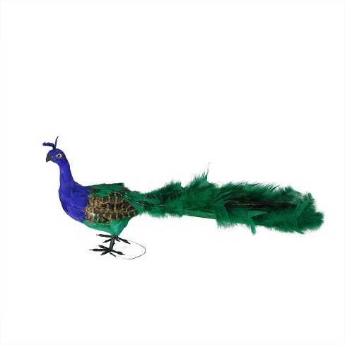 Northlight 23.5 Regal Peacock with Closed Tail Feathers Christmas  Decoration