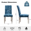 PAGED Modern Dining Chairs Set of 2 Chenille Upholstered Dining Room Chairs with Stainless Steel Legs and S-Shaped Springs for Kitchen - 3 of 4