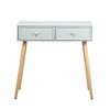 Nordlys 2-Drawer Wood and Natural Rattan Console Table Exotic Boho Living Room - 3 of 4