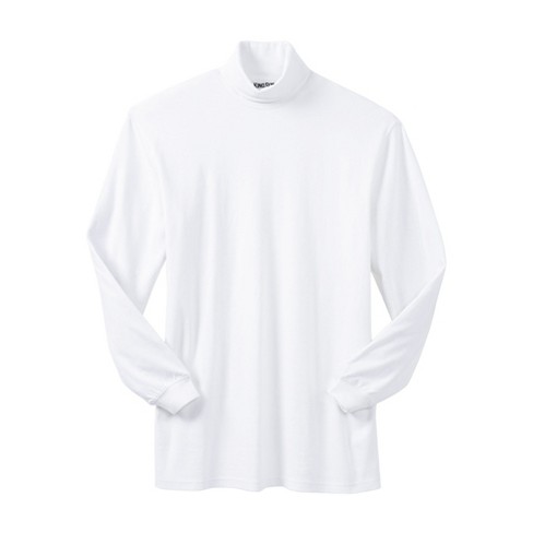 Mens white mock turtleneck long clearance sleeve