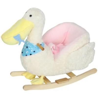 Cesicia White Pelican Rocking Horse Kids Ride On Toy
