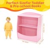 Kids Bookshelf,Book Storage Organizer,2-Tier Kids Bookcase with Open Compartments for Bedroom,Livingroom,Playroom - 2 of 4