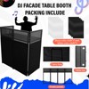 Portable DJ Facade Booth with White & Black Scrim, 52"L x 43.2"H x 26"W Foldable DJ Table Station with Adjustable Feet for Party - image 4 of 4